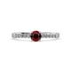 3 - Juan Red Garnet and Diamond Engagement Ring 