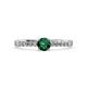 3 - Juan Emerald and Diamond Engagement Ring 