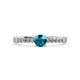 3 - Juan London Blue Topaz and Diamond Engagement Ring 