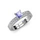 4 - Fenice Tanzanite and Diamond Bridal Set Ring 