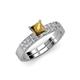 4 - Fenice Citrine and Diamond Bridal Set Ring 