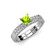 4 - Fenice Peridot and Diamond Bridal Set Ring 