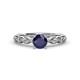 1 - Laine Blue Sapphire and Diamond Marquise Shape Bridal Set Ring 