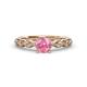1 - Laine Pink Tourmaline and Diamond Marquise Shape Bridal Set Ring 