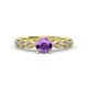 1 - Laine Amethyst and Diamond Marquise Shape Bridal Set Ring 
