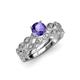 3 - Laine Iolite and Diamond Marquise Shape Bridal Set Ring 