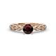 1 - Laine Red Garnet and Diamond Marquise Shape Bridal Set Ring 