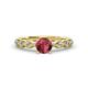 1 - Laine Rhodolite Garnet and Diamond Marquise Shape Bridal Set Ring 