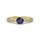1 - Laine Blue Sapphire and Diamond Marquise Shape Bridal Set Ring 