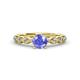 1 - Laine Tanzanite and Diamond Marquise Shape Bridal Set Ring 