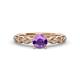 1 - Laine Amethyst and Diamond Marquise Shape Bridal Set Ring 