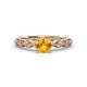 1 - Laine Citrine and Diamond Marquise Shape Bridal Set Ring 