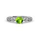 1 - Laine Peridot and Diamond Marquise Shape Bridal Set Ring 