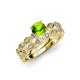 3 - Laine Peridot and Diamond Marquise Shape Bridal Set Ring 