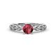 1 - Laine Rhodolite Garnet and Diamond Marquise Shape Bridal Set Ring 