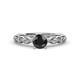 1 - Laine Black and White Diamond Marquise Shape Bridal Set Ring 