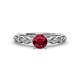 1 - Laine Ruby and Diamond Marquise Shape Bridal Set Ring 