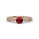 1 - Laine Ruby and Diamond Marquise Shape Bridal Set Ring 