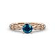 1 - Laine Blue and White Diamond Marquise Shape Bridal Set Ring 