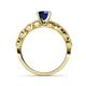 4 - Laine Blue Sapphire and Diamond Marquise Shape Bridal Set Ring 