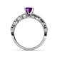 4 - Laine Amethyst and Diamond Marquise Shape Bridal Set Ring 