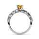 4 - Laine Citrine and Diamond Marquise Shape Bridal Set Ring 