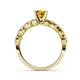 4 - Laine Citrine and Diamond Marquise Shape Bridal Set Ring 