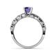 4 - Laine Iolite and Diamond Marquise Shape Bridal Set Ring 