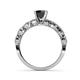 4 - Laine Black and White Diamond Marquise Shape Bridal Set Ring 