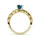 4 - Laine Blue and White Diamond Marquise Shape Bridal Set Ring 