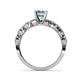 4 - Laine Aquamarine and Diamond Marquise Shape Bridal Set Ring 