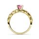 4 - Laine Pink Tourmaline and Diamond Marquise Shape Bridal Set Ring 