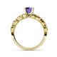 4 - Laine Iolite and Diamond Marquise Shape Bridal Set Ring 