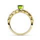 4 - Laine Peridot and Diamond Marquise Shape Bridal Set Ring 