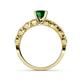 4 - Laine Emerald and Diamond Marquise Shape Bridal Set Ring 
