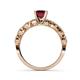 4 - Laine Ruby and Diamond Marquise Shape Bridal Set Ring 