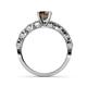 4 - Laine Smoky Quartz and Diamond Marquise Shape Bridal Set Ring 