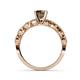 4 - Laine Smoky Quartz and Diamond Marquise Shape Bridal Set Ring 