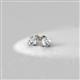 2 - Pema 0.22 ctw (3.30 mm) Round Moissanite Three Prong Martini Solitaire Stud Earrings 