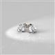 2 - Pema 0.44 ctw (4.00 mm) Round Moissanite Three Prong Martini Solitaire Stud Earrings 