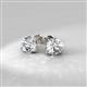 2 - Pema 2.00 ctw (6.50 mm) IGI Certified Round Lab Grown Diamond Martini Solitaire Stud Earrings 