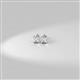 2 - Zoey Princess Cut Diamond  1/4 ctw (SI2/HI) Four Prongs Solitaire Stud Earrings 