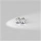 2 - Zoey Princess Cut Lab Grown Diamond  3/4 ctw (VS/EG) Four Prongs Solitaire Stud Earrings 