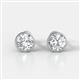 2 - Caryl Natural Round Diamond Euro Bezel Set Solitaire Stud Earrings 
