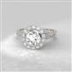 2 - Ara Emerald and Diamond Halo Engagement Ring 