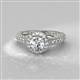 2 - Nora Black and White Diamond Halo Engagement Ring 