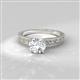 2 - Niah Classic 1.00 ct IGI Certified Lab Grown Diamond Round (6.50 mm) Solitaire Engagement Ring 
