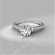 2 - Enlai GIA Certified 0.93 ctw Natural Diamond Round (5.80 mm) & Side (1.10 mm) Women Engagement Ring  