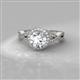 2 - Alita Swirl Semi Mount Halo Engagement Ring 