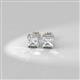 2 - Zoey Princess Cut Natural Diamond Four Prongs Solitaire Stud Earrings 